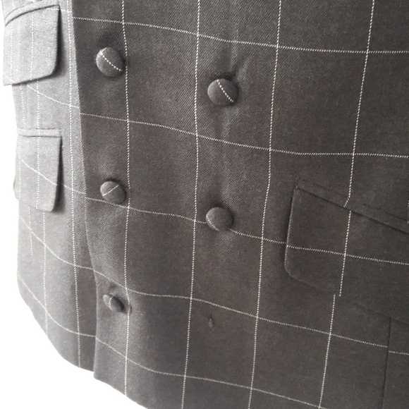 LEONARDO'S Custom Apparel 3-Piece Windowpane Suit, 44L, 38W / 32L - Picture 7 of 9